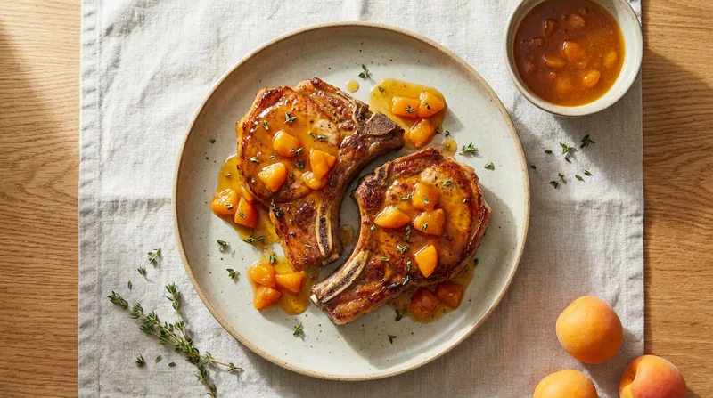Apricot Glazed Pork Chops