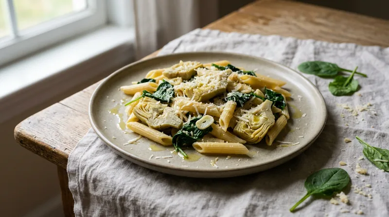 Artichoke and Spinach Pasta