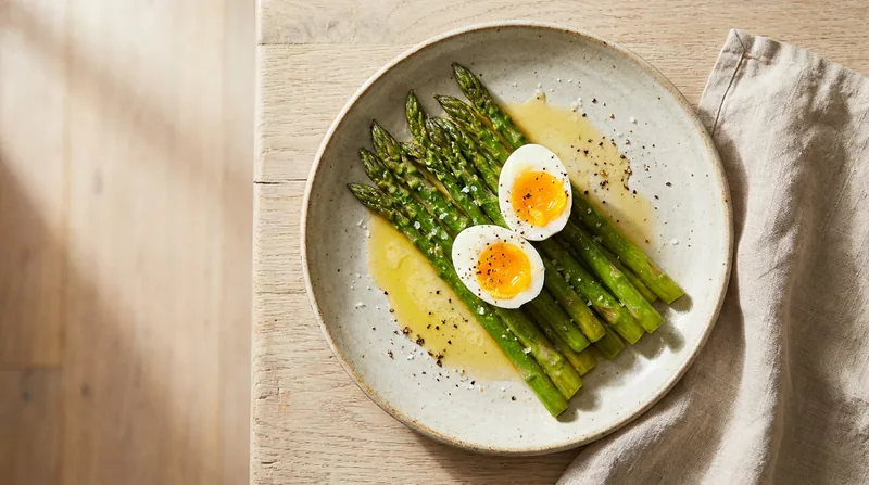 Asparagus and Soft Boiled Eggs