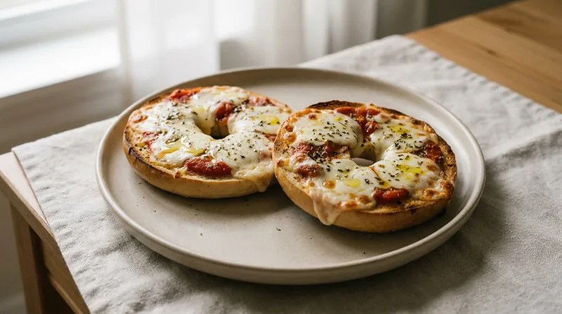 Baked Bagel Pizzas