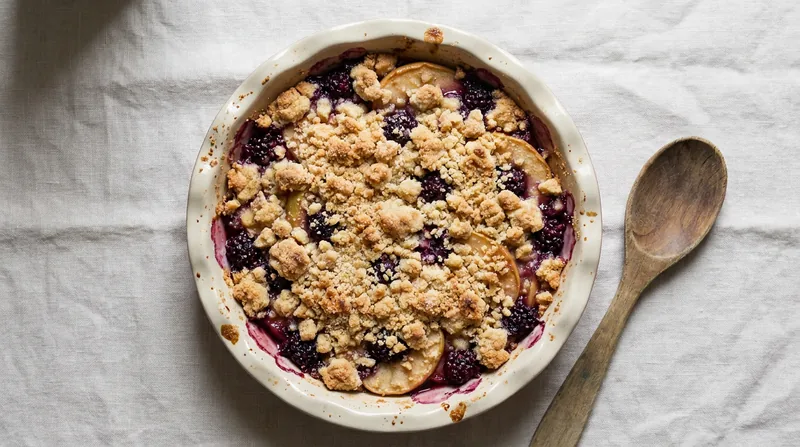 Blackberry and Apple Crumble