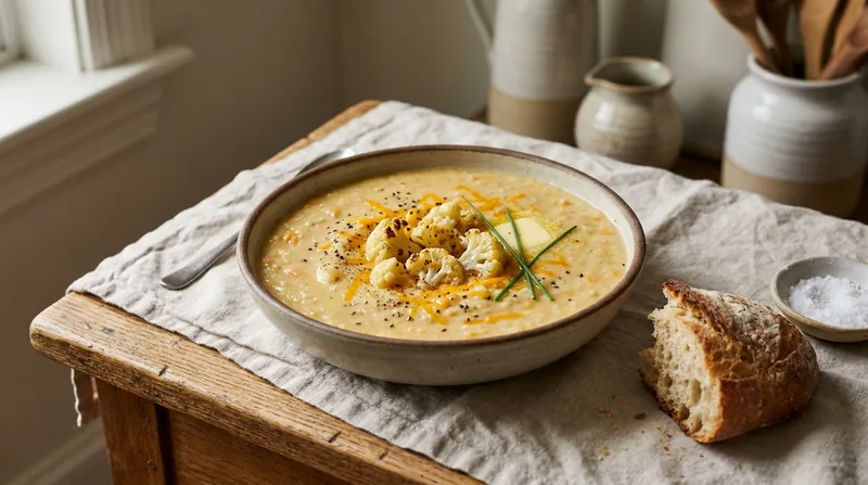 Cauliflower and Cheddar Soup