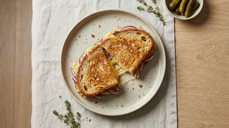 Cheddar and Red Onion Toastie