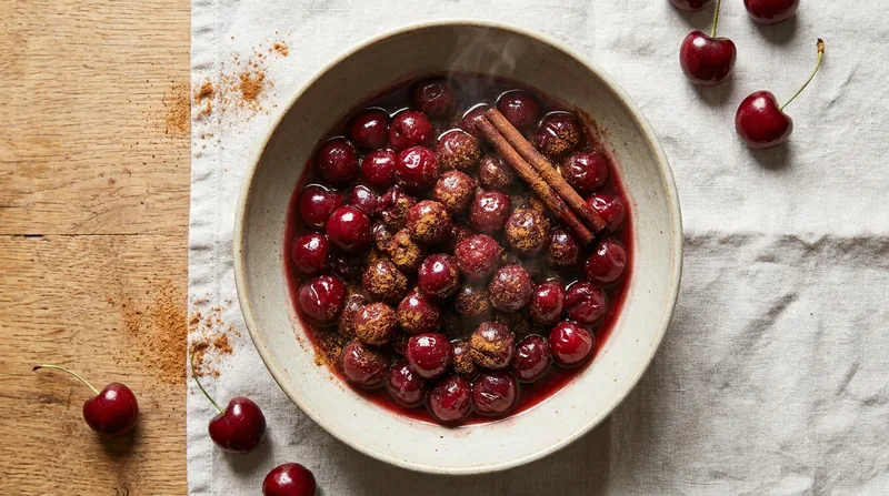Warm Cherry and Cinnamon Compote
