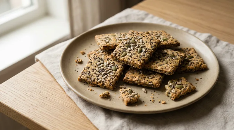 Baked Chia and Seed Crackers