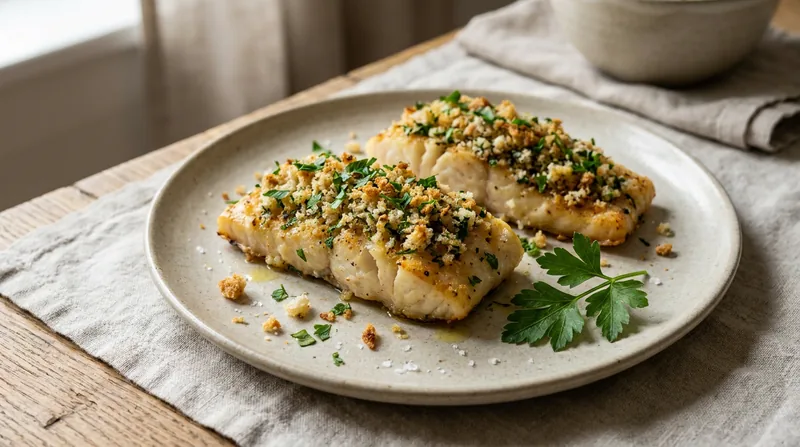 Baked Herb Crust Cod