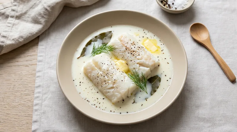 Poached Cod in Milk