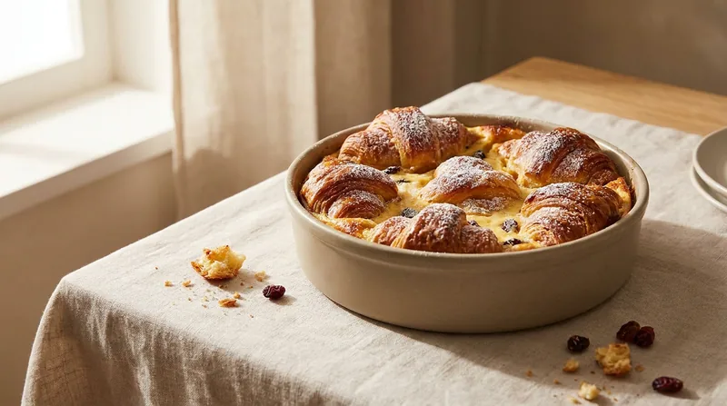 Baked Croissant Pudding