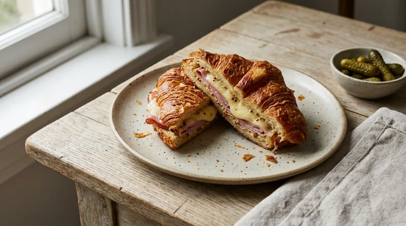 Toasted Ham and Gruyere Croissant