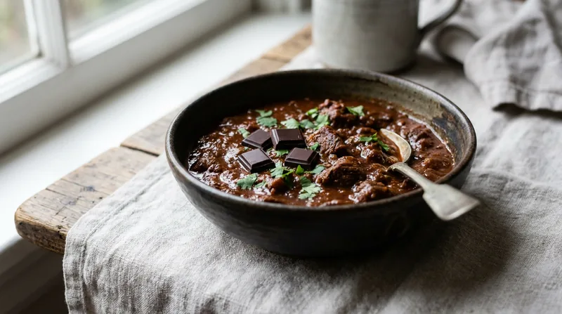 Beef and Dark Chocolate Chilli