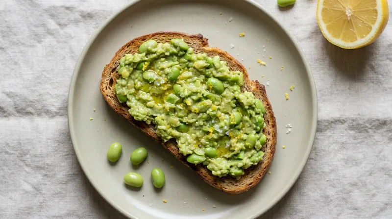 Mashed Edamame Toast