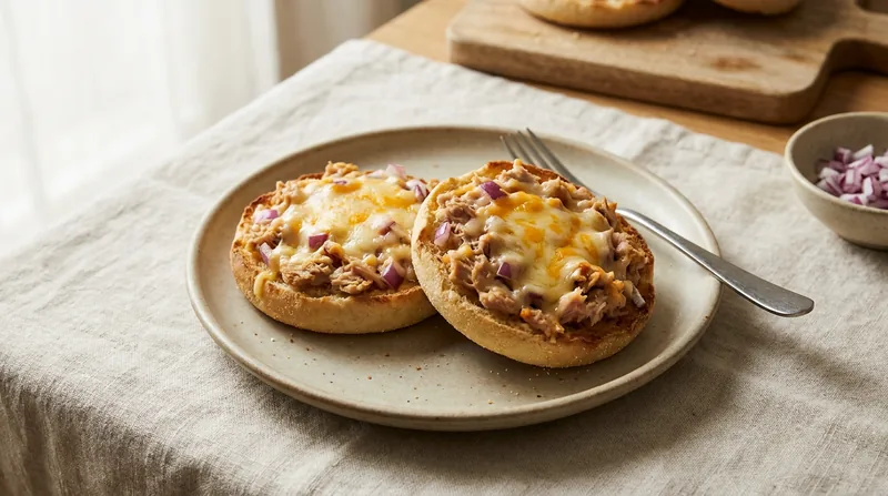 Tuna and Cheddar Muffin Grill