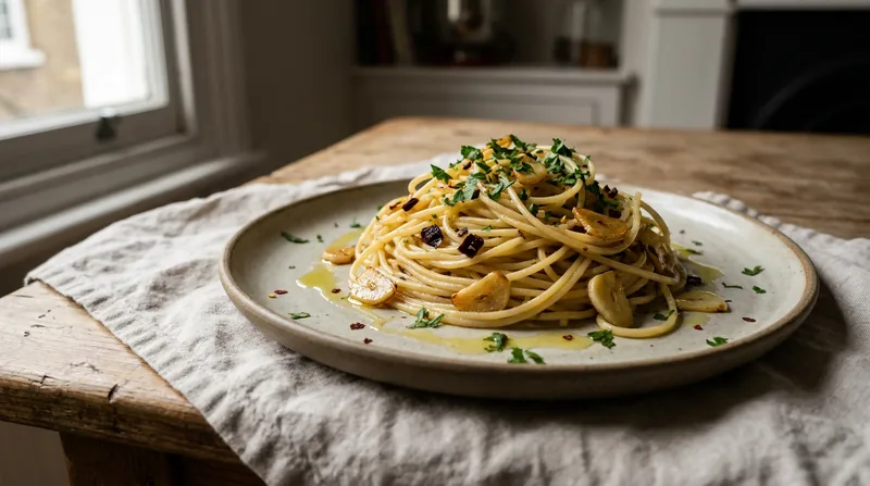 Spaghetti with Garlic and Chilli