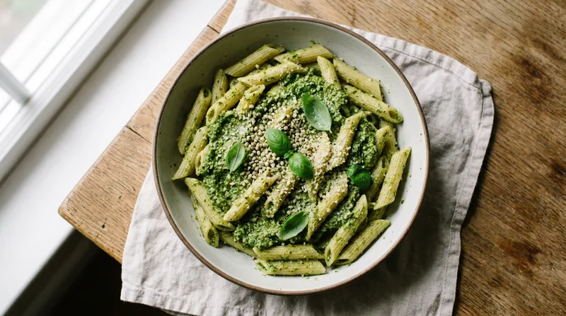 Hemp Seed Pesto Pasta