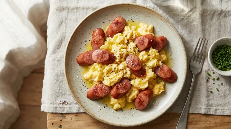 Frankfurter and Egg Scramble