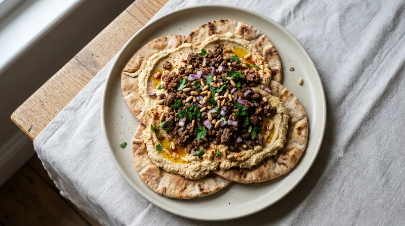 Hummus and Spiced Lamb Flatbreads