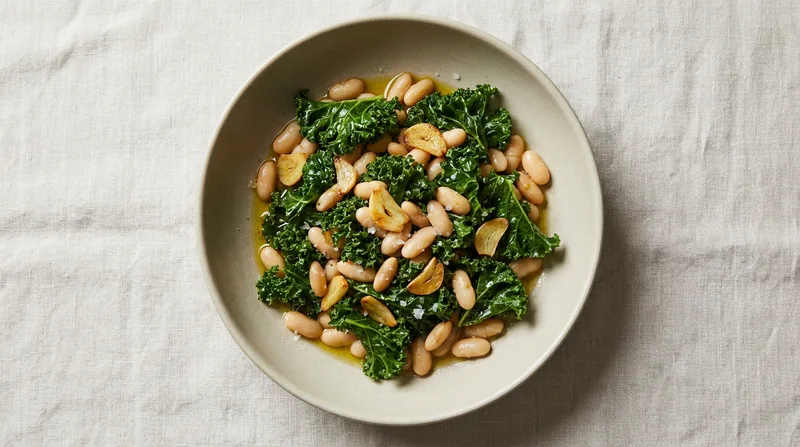Sautéed Kale and White Beans