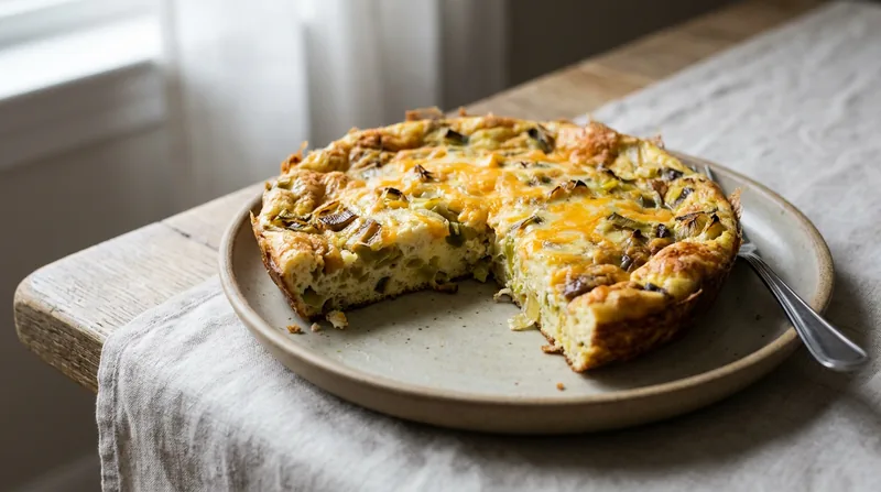 Leek and Cheese Frittata