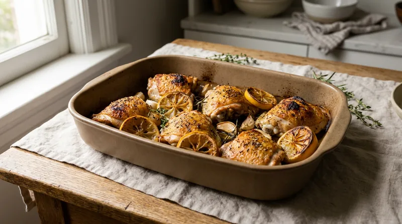 Lemon and Herb Roasted Chicken Thighs