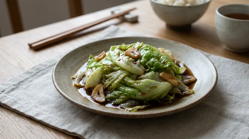 Stir-Fried Garlic Iceberg Lettuce
