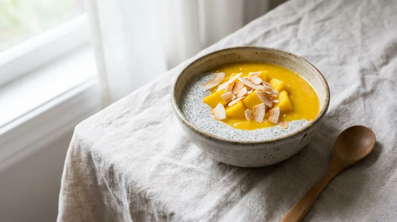 Mango and Coconut Chia Pudding