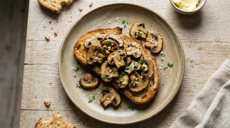 Garlic Mushrooms on Toast