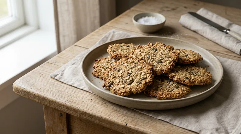 Baked Oat and Seed Crispbreads