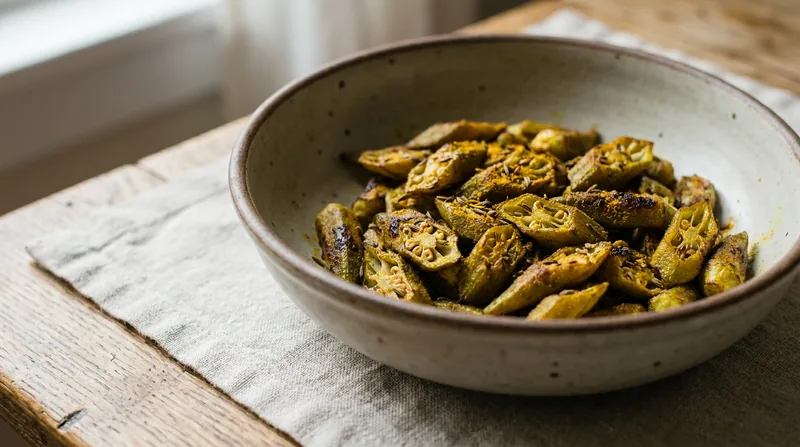 Pan-Seared Turmeric Okra