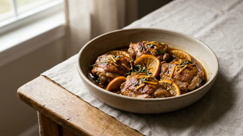 Braised Orange Chicken Thighs