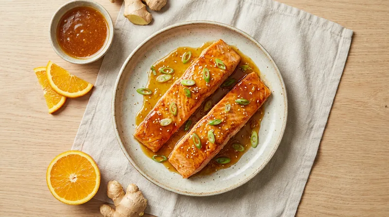 Orange and Ginger Glazed Salmon