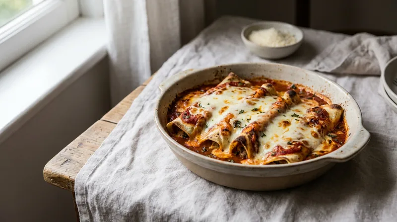 Pancake and Beef Cannelloni