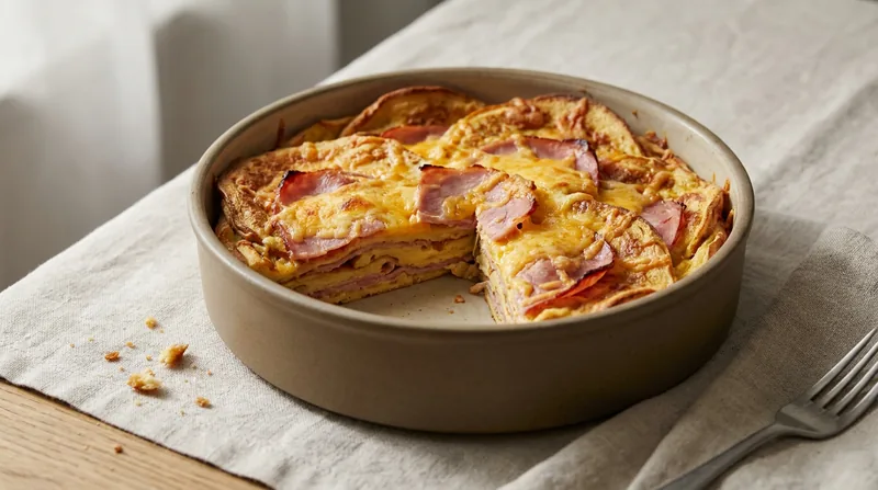 Savoury Pancake and Ham Bake