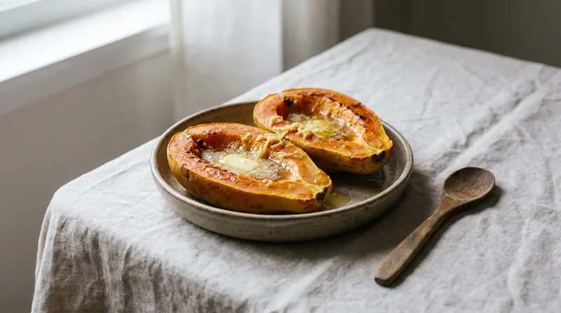 Baked Papaya with Ginger