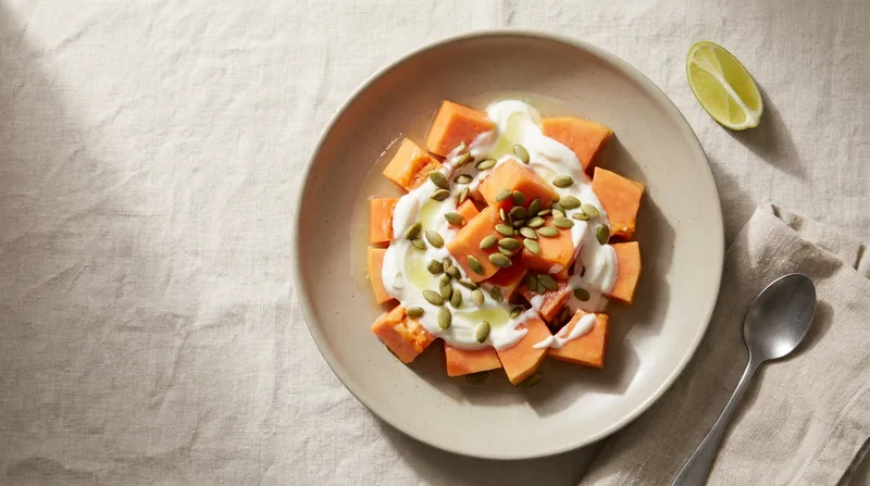Papaya and Lime Yoghurt Bowl