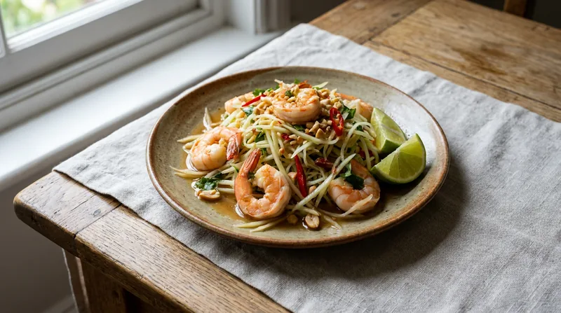 Papaya and Prawn Salad