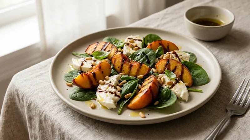 Grilled Peach and Mozzarella Salad