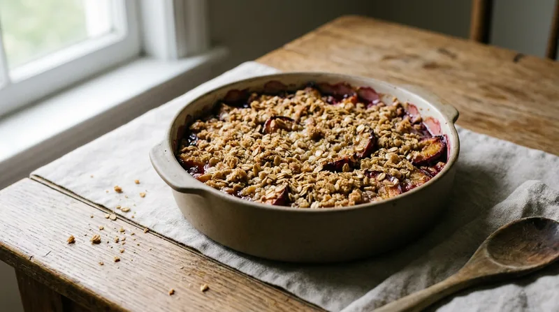 Baked Plum Crumble