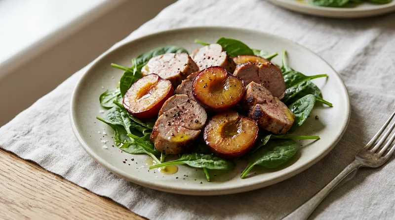 Roasted Plum and Pork Salad