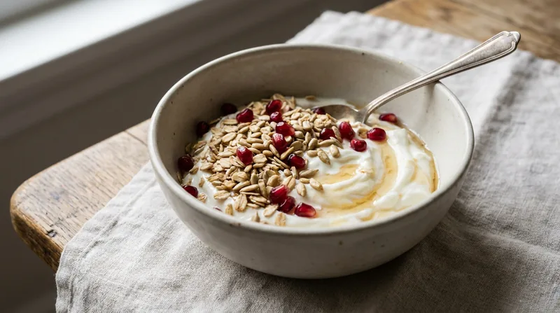 Pomegranate and Yogurt Breakfast Bowl