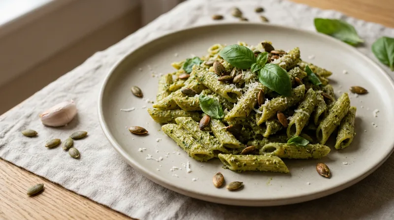 Pumpkin Seed Pesto Pasta