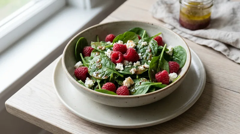 Raspberry and Spinach Salad