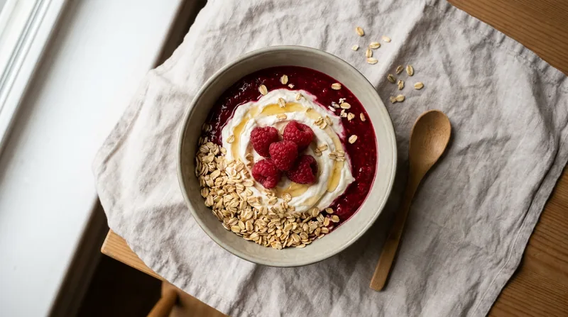 Raspberry Cranachan Breakfast Bowl