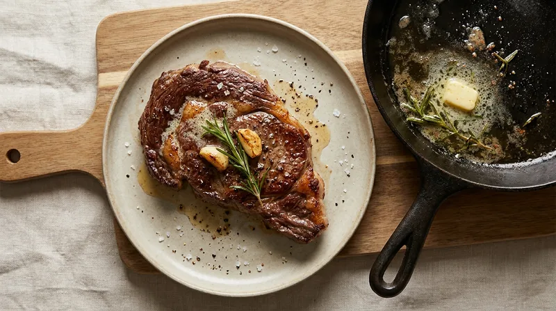 Pan-Seared Ribeye Steak