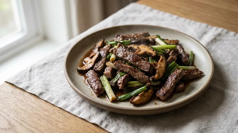 Ribeye and Shiitake Stir-Fry