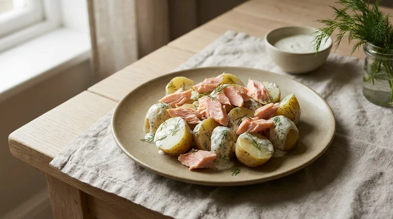 Poached Salmon and Potato Salad