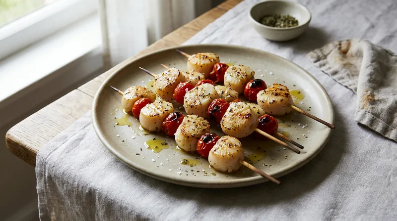 Grilled Scallop Skewers