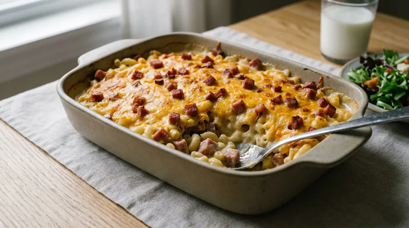 Baked Spam Macaroni Cheese