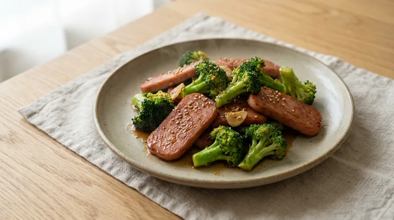 Spam and Broccoli Stir-Fry