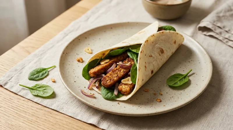Baked Tempeh Salad Wrap