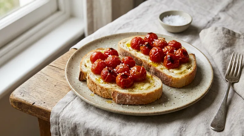 Roasted Tomatoes on Toast